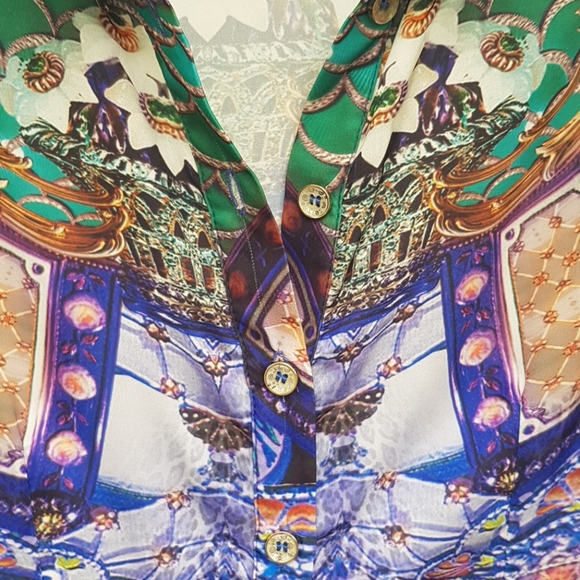 Like New Vibrant Multicolour Print Blouse - Picture 3 of 9